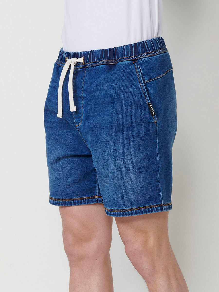 Short Hombre Jogger Knit Denim Lavado – Koroshi 2511PS88