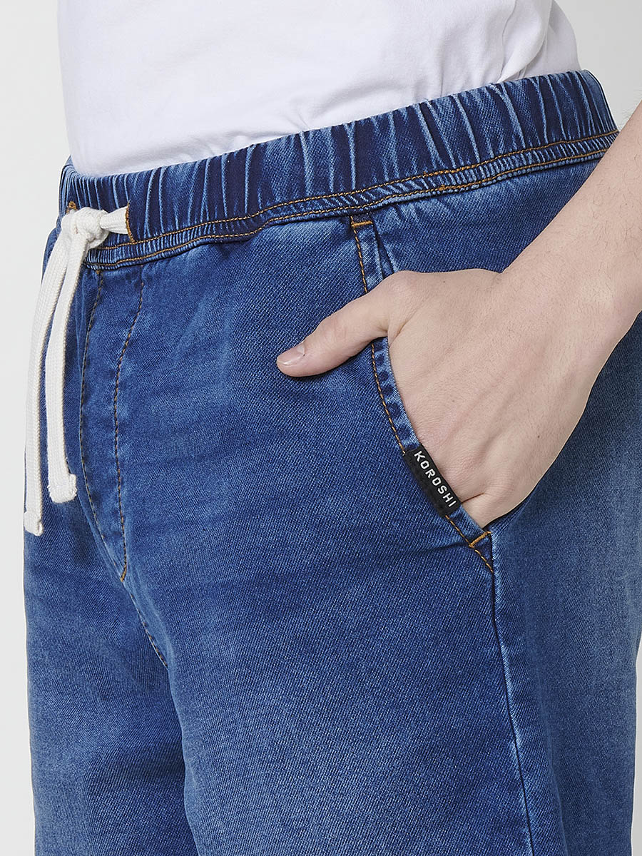 Short Hombre Jogger Knit Denim Lavado – Koroshi 2511PS88