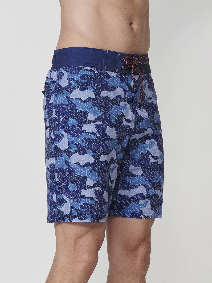 Bañador Hombre Corto Estampado Camuflaje Azul – Koroshi