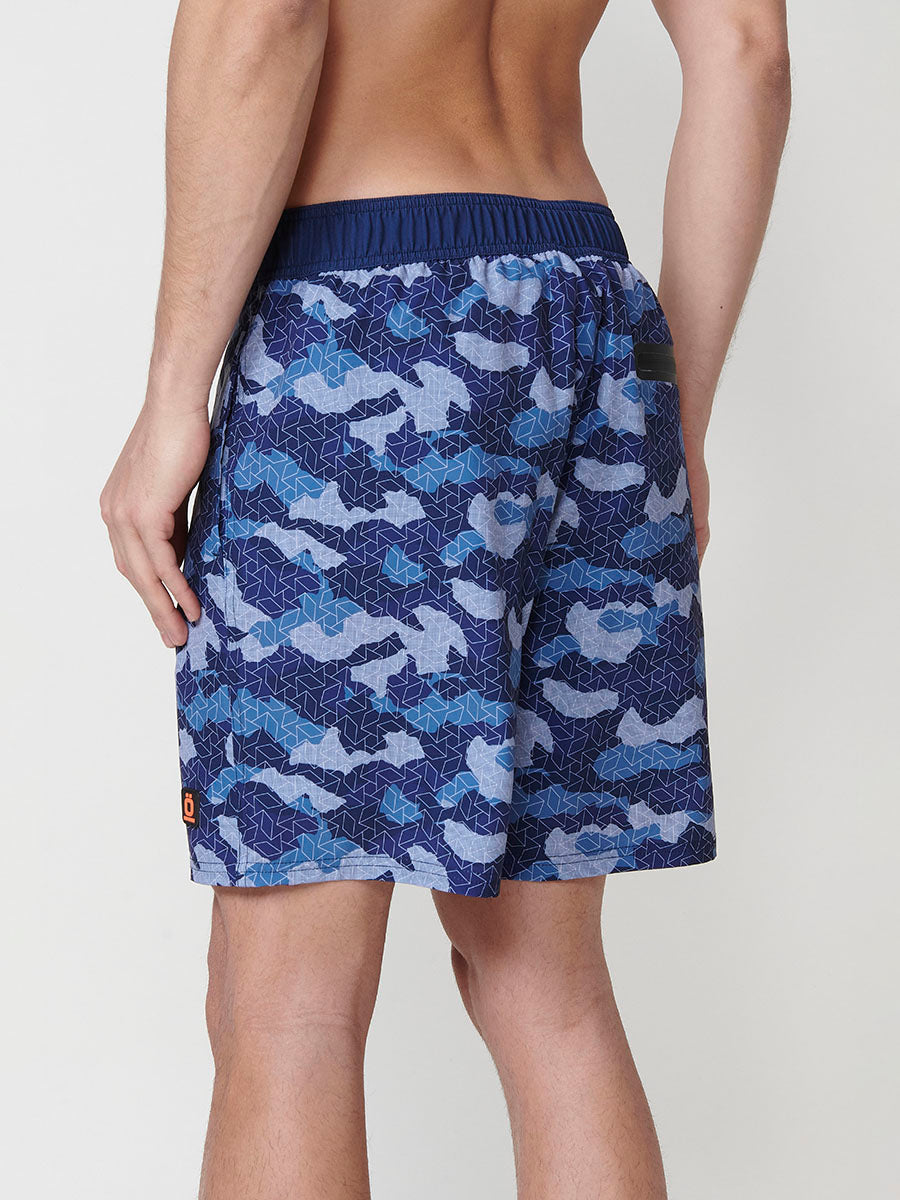 Bañador Hombre Corto Estampado Camuflaje Azul – Koroshi