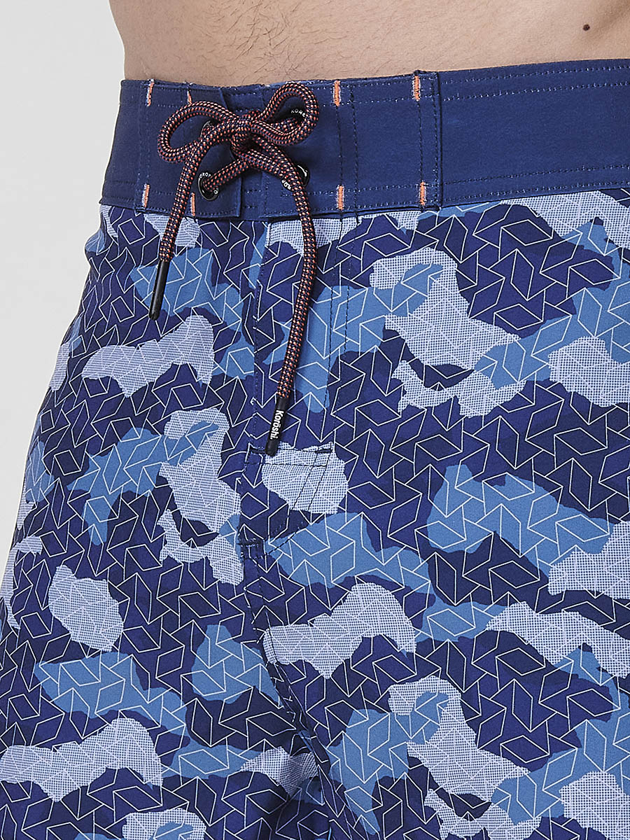 Bañador Hombre Corto Estampado Camuflaje Azul – Koroshi