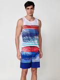 Bañador Hombre Surfero Estampado Tropical Azul – Koroshi