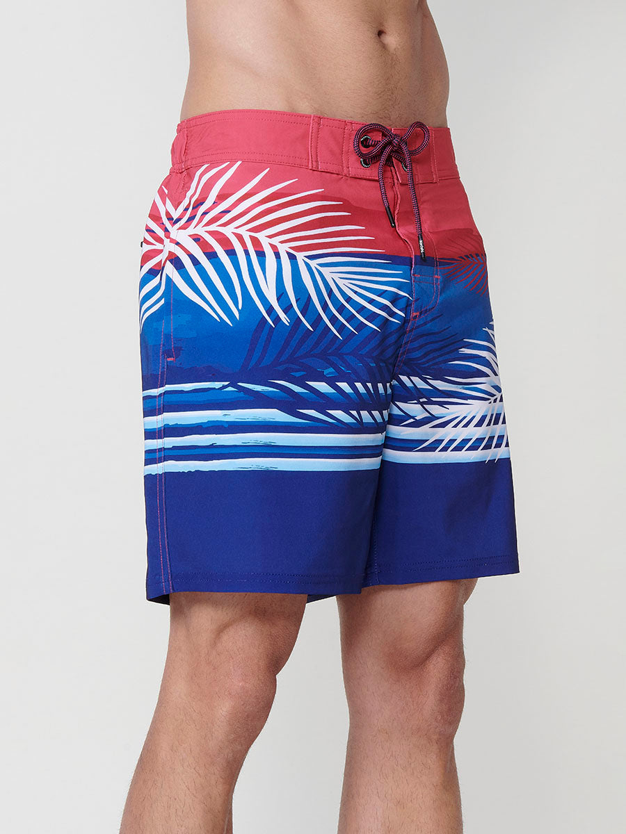 Bañador Hombre Surfero Estampado Tropical Azul – Koroshi