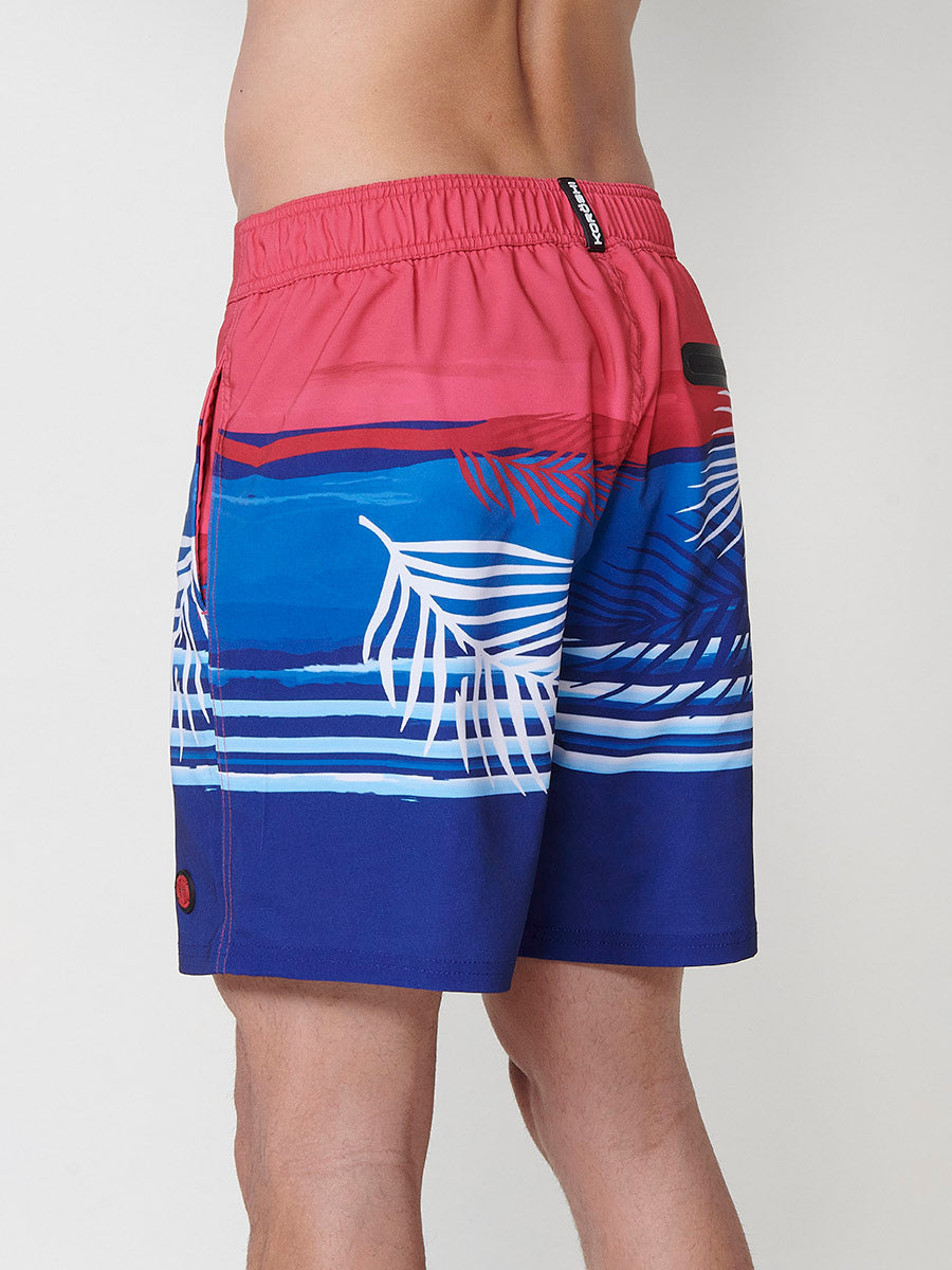 Bañador Hombre Surfero Estampado Tropical Azul – Koroshi