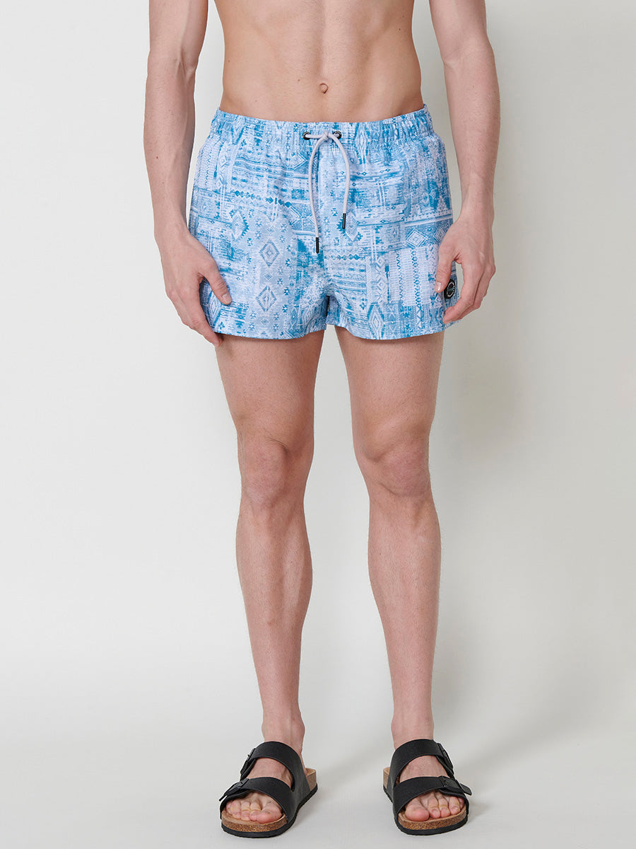 Bañador Hombre Corto Estampado Étnico – Koroshi 2511WA09