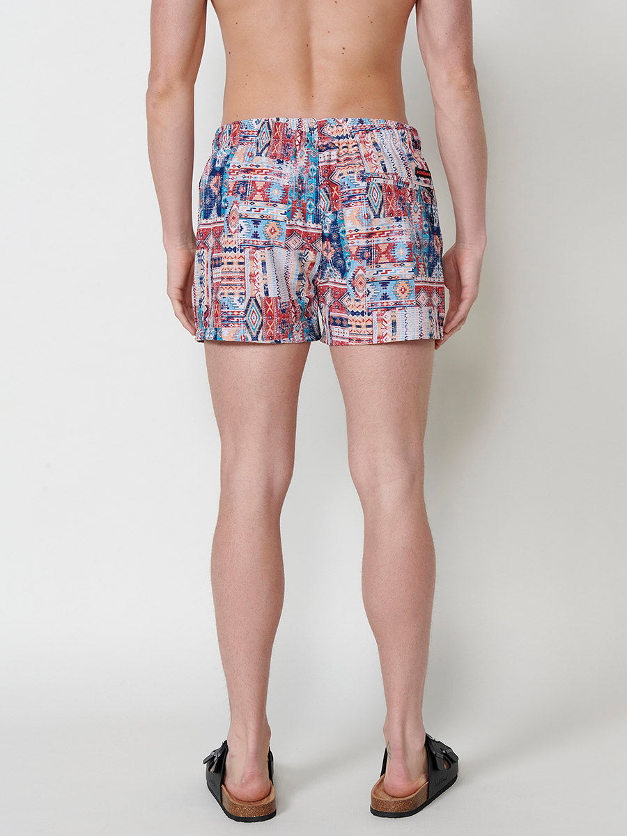 Bañador Hombre Corto Estampado Étnico – Koroshi 2511WA09