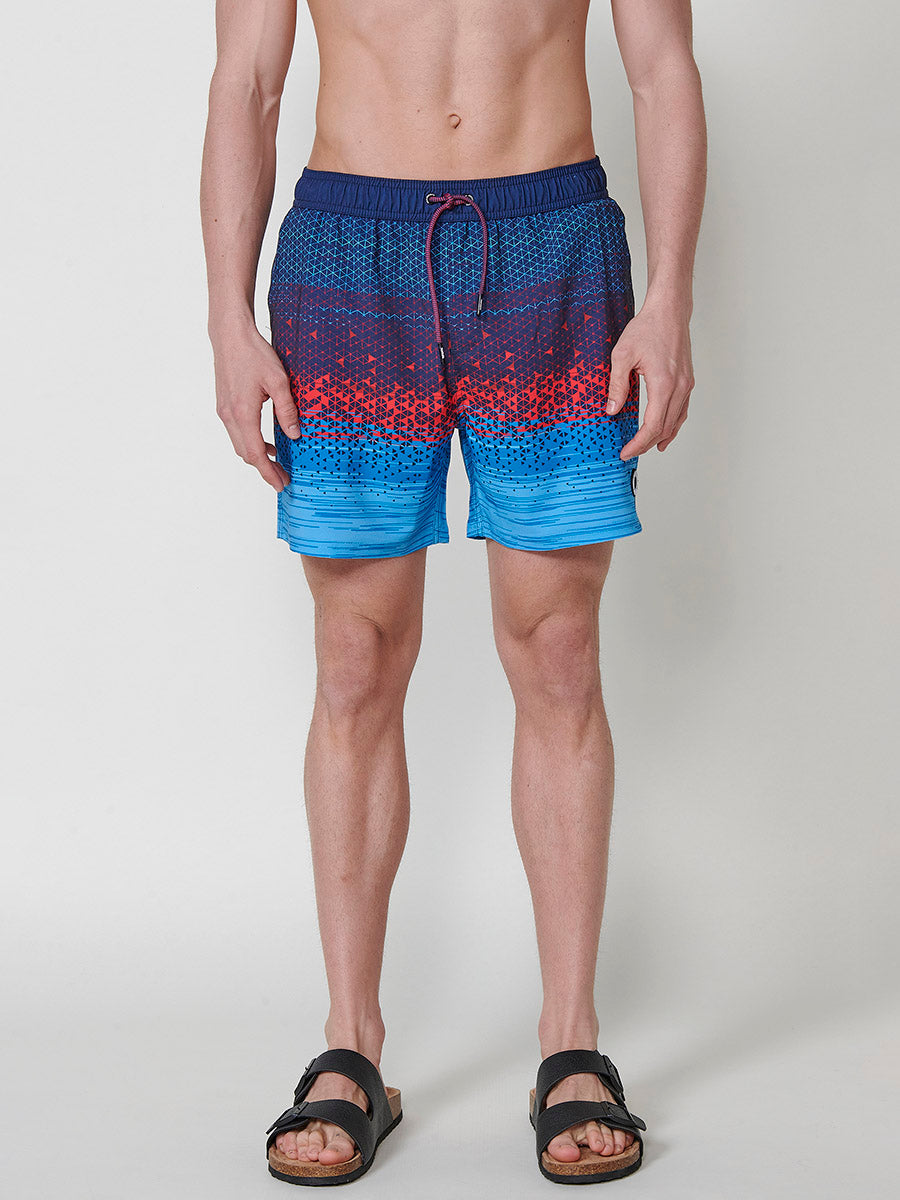 Bañador Hombre Corto Estampado Geométrico Degradado – Koroshi 2511WA15