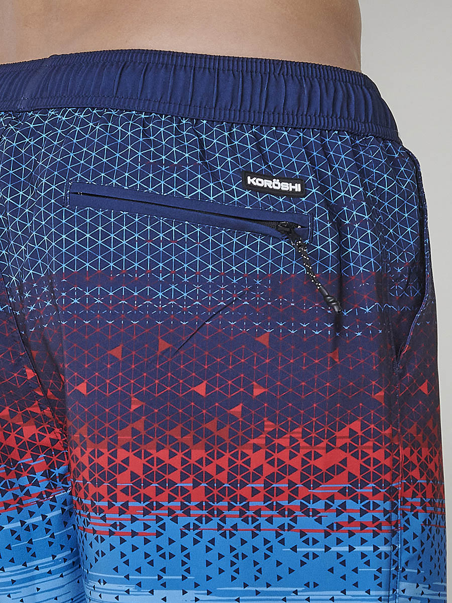 Bañador Hombre Corto Estampado Geométrico Degradado – Koroshi 2511WA15