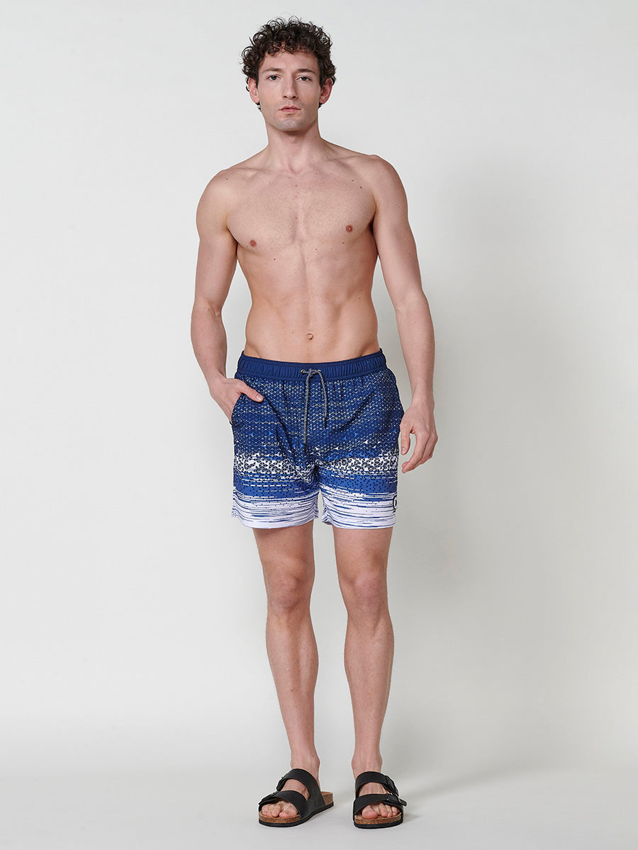 Bañador Hombre Corto Estampado Geométrico Degradado – Koroshi 2511WA15