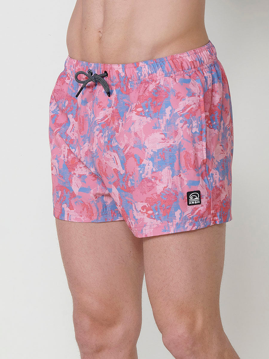 Bañador Hombre Corto Estampado Acuarela Coral – Koroshi