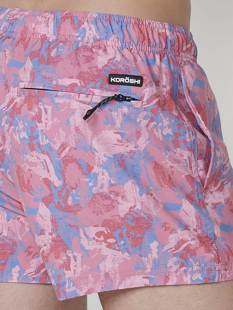 Bañador Hombre Corto Estampado Acuarela Coral – Koroshi