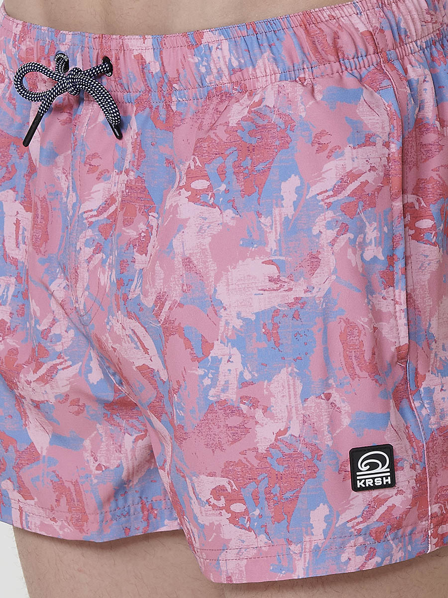 Bañador Hombre Corto Estampado Acuarela Coral – Koroshi