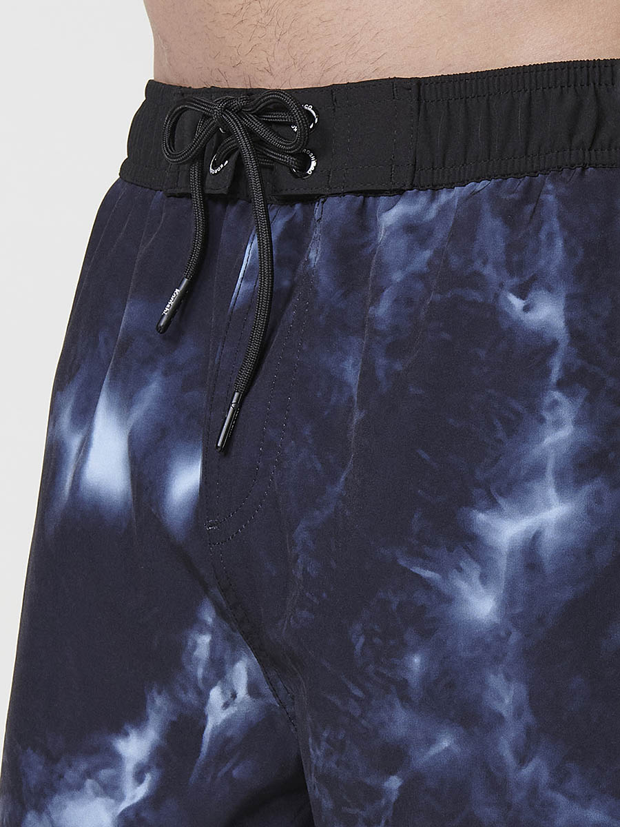 Bañador Hombre Corto Estampado Tie-Dye Negro – Koroshi