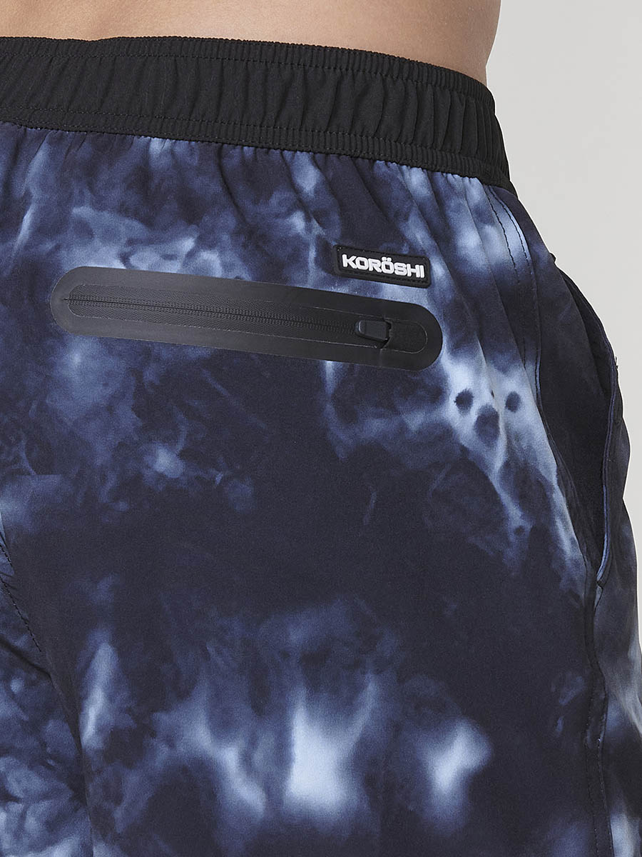 Bañador Hombre Corto Estampado Tie-Dye Negro – Koroshi