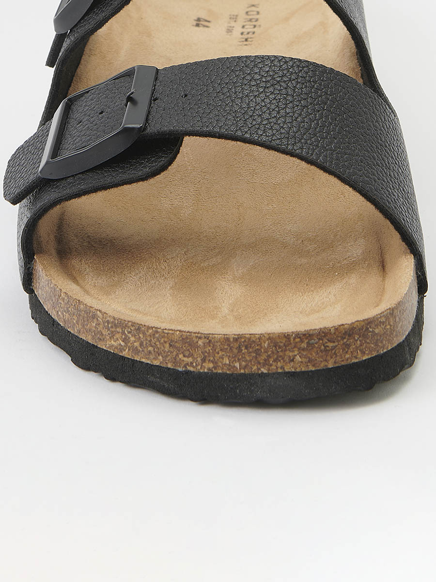 Sandalias Hombre Bio con Hebillas – Koroshi Negro