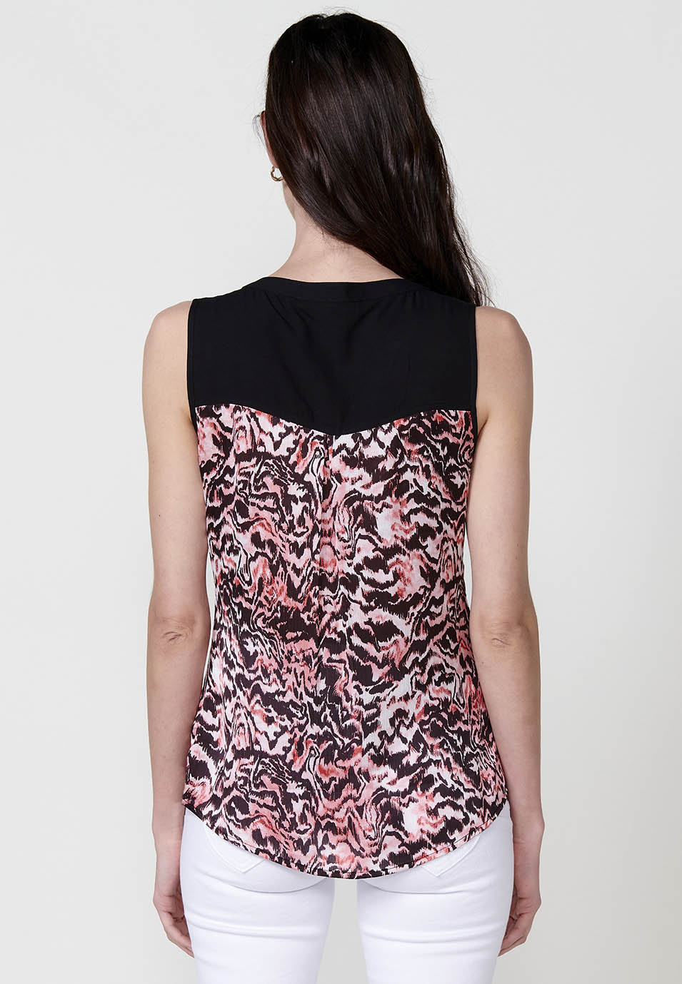 Blusa Mujer Sin Mangas Estampado Floral – Koroshi 2512BL81