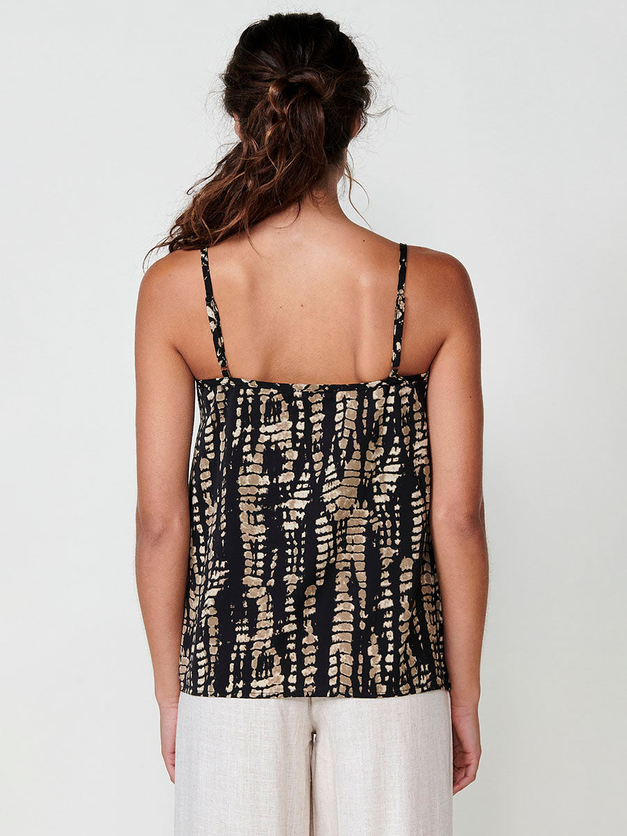 Blusa Mujer Tirantes Estampado Tie Dye – Koroshi Negra