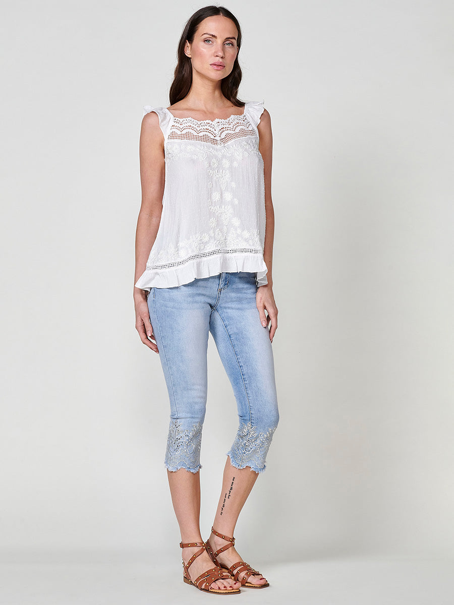 Blusa Mujer Tirantes Estampado Metalizado – Koroshi Negra