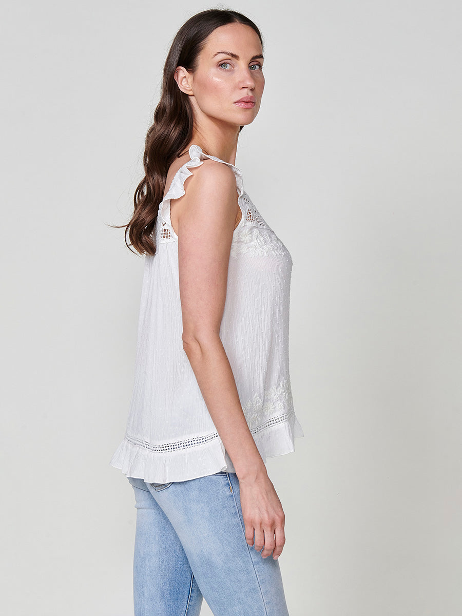 Blusa Mujer Tirantes Estampado Metalizado – Koroshi Negra