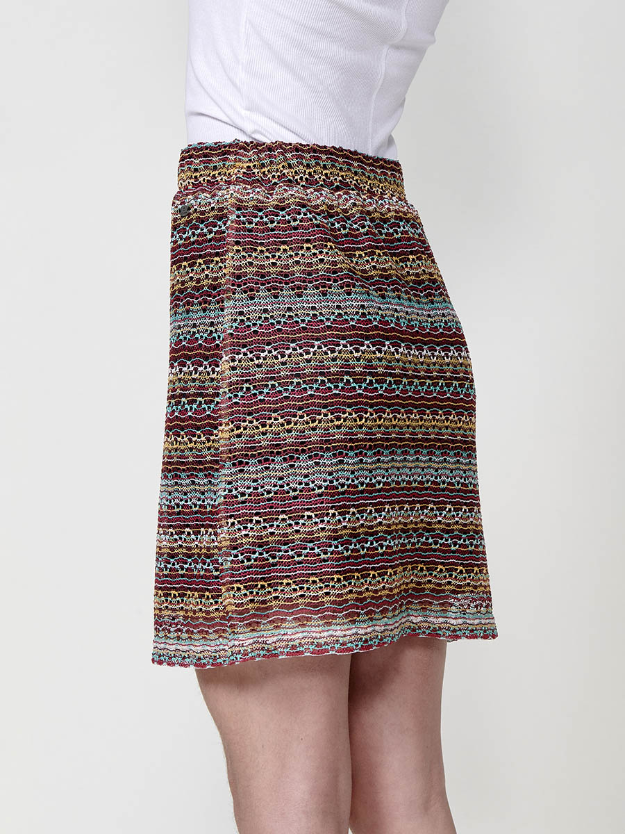 Falda Corta Crochet Mujer – Koroshi Multicolor