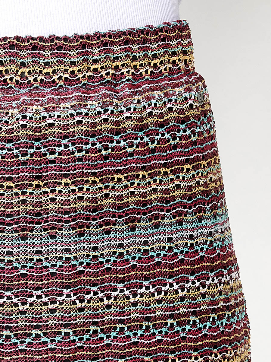 Falda Corta Crochet Mujer – Koroshi Multicolor