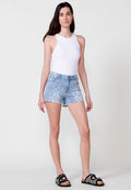 Short Vaquero Mujer Push Up Tiro Medio Bajo Deshilachado – Koroshi 2512PS80
