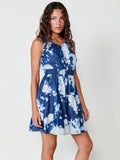 Vestido Mujer corto efecto denim tie-dye – Koroshi azul