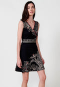 Vestido Mujer corto estampado floral con escote en pico – Koroshi 2512VS57