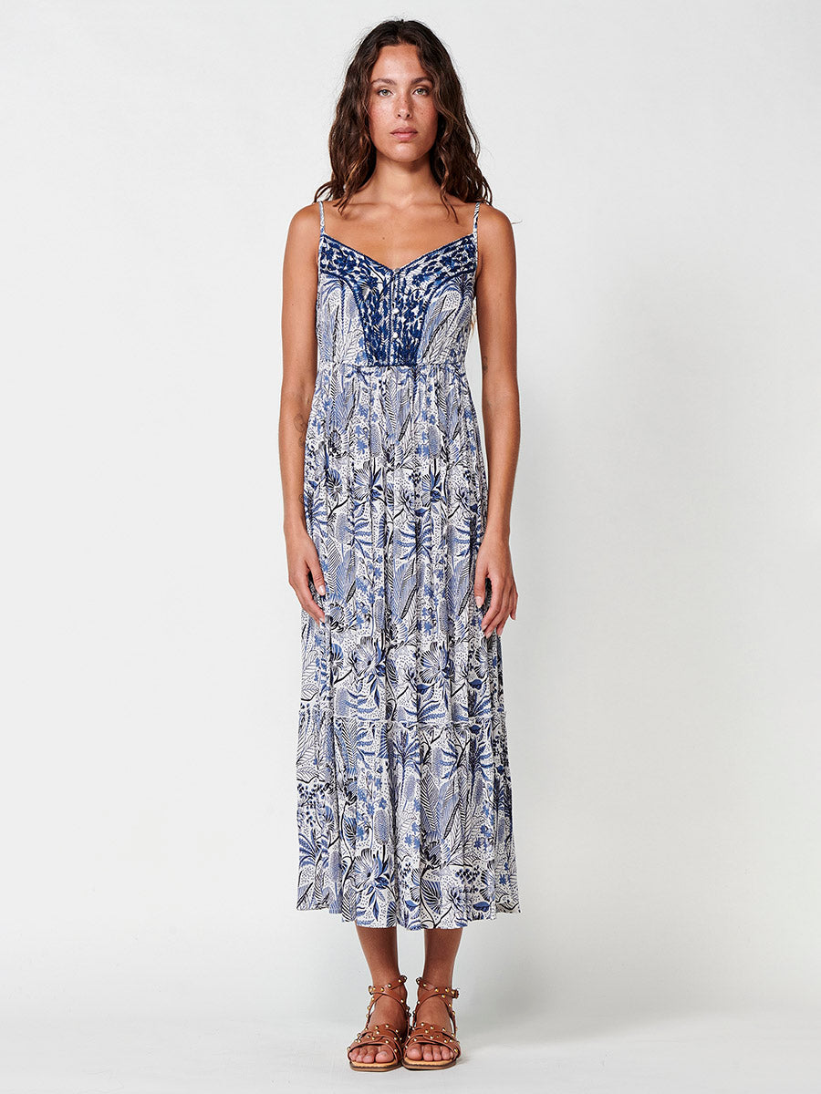 Vestido Mujer largo de viscosa estampado floral – Koroshi 2512VS85