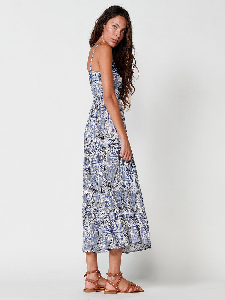 Vestido Mujer largo de viscosa estampado floral – Koroshi 2512VS85