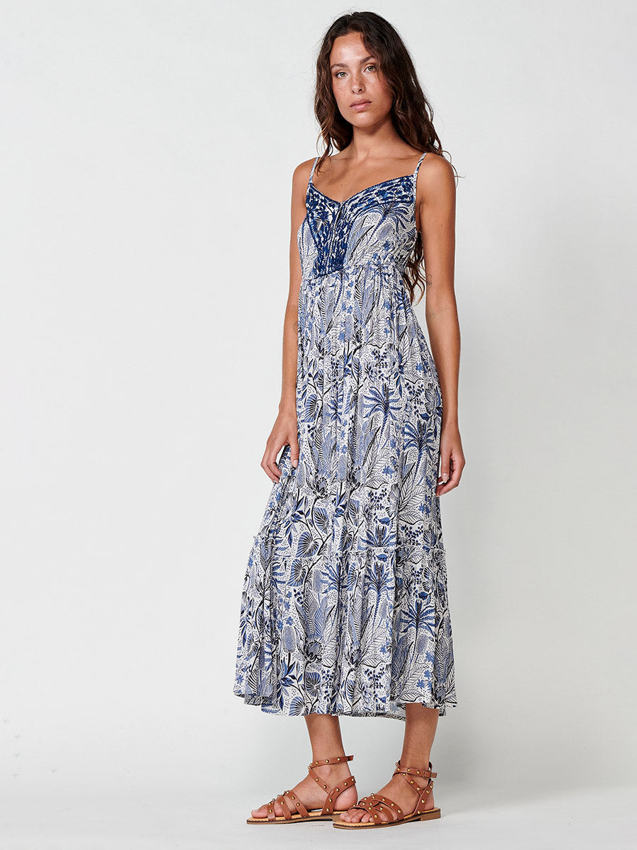 Vestido Mujer largo de viscosa estampado floral – Koroshi 2512VS85