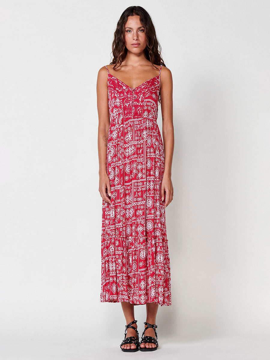 Vestido Mujer largo de viscosa estampado floral – Koroshi 2512VS85