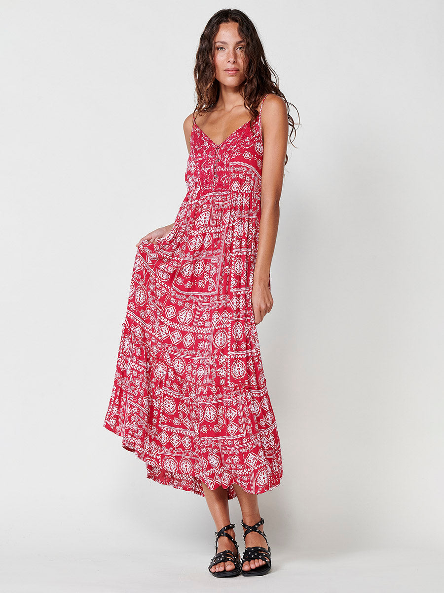 Vestido Mujer largo de viscosa estampado floral – Koroshi 2512VS85