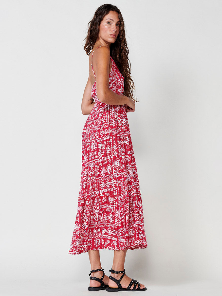 Vestido Mujer largo de viscosa estampado floral – Koroshi 2512VS85
