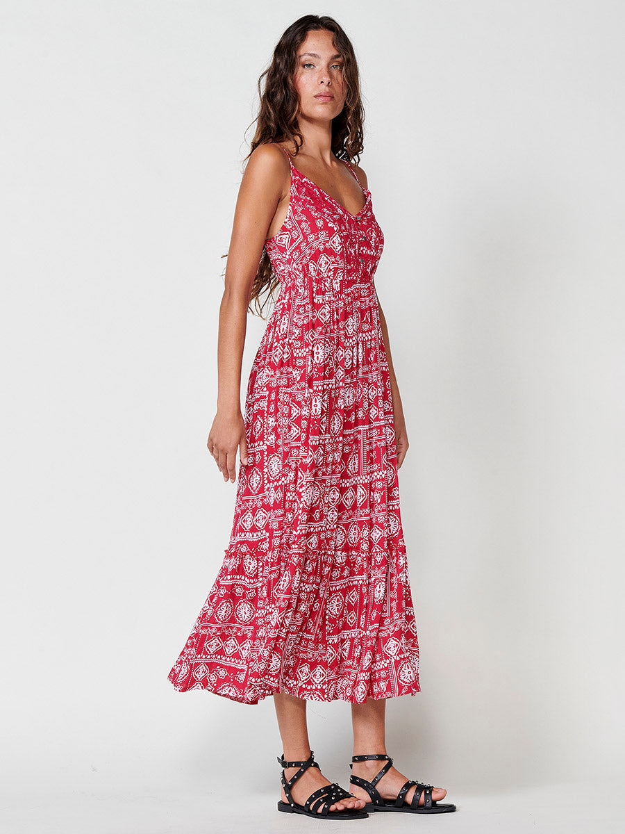 Vestido Mujer largo de viscosa estampado floral – Koroshi 2512VS85