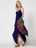 Vestido Mujer largo estampado floral posicional – Koroshi multicolor