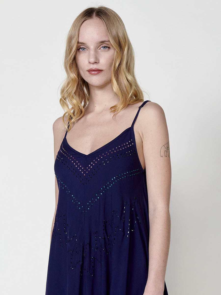 Vestido Mujer largo estampado floral posicional – Koroshi multicolor