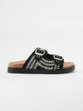 Sandalias Mujer planas con hebillas – Koroshi negro