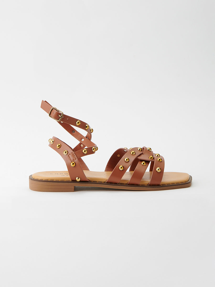 Sandalias Mujer planas con tachuelas – Koroshi 2512XC04