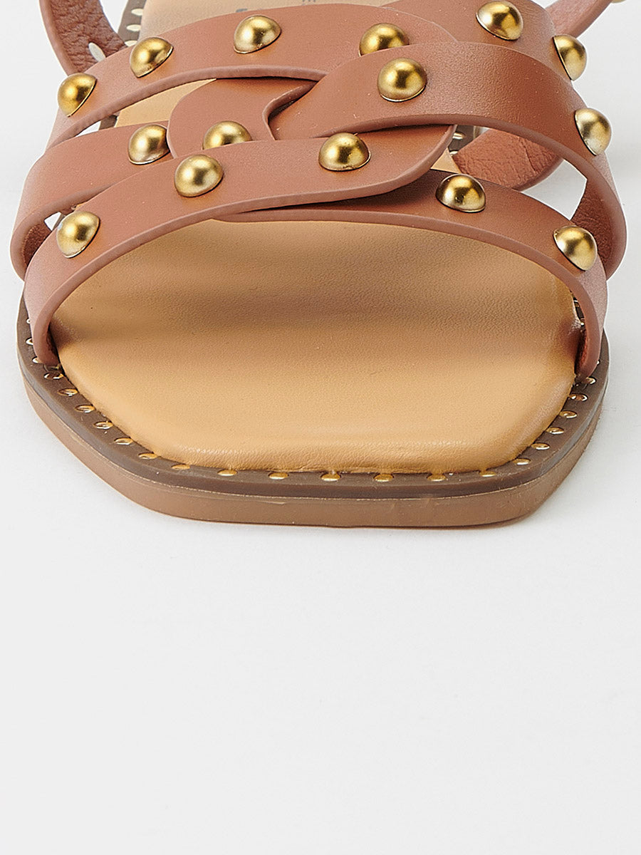 Sandalias Mujer planas con tachuelas – Koroshi 2512XC04