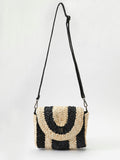 Bolso Mujer bandolera de rafia convertible en cartera – Koroshi negro