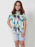 Camisa Niño Manga Corta Tropical Viscosa – Koroshi Multicolor