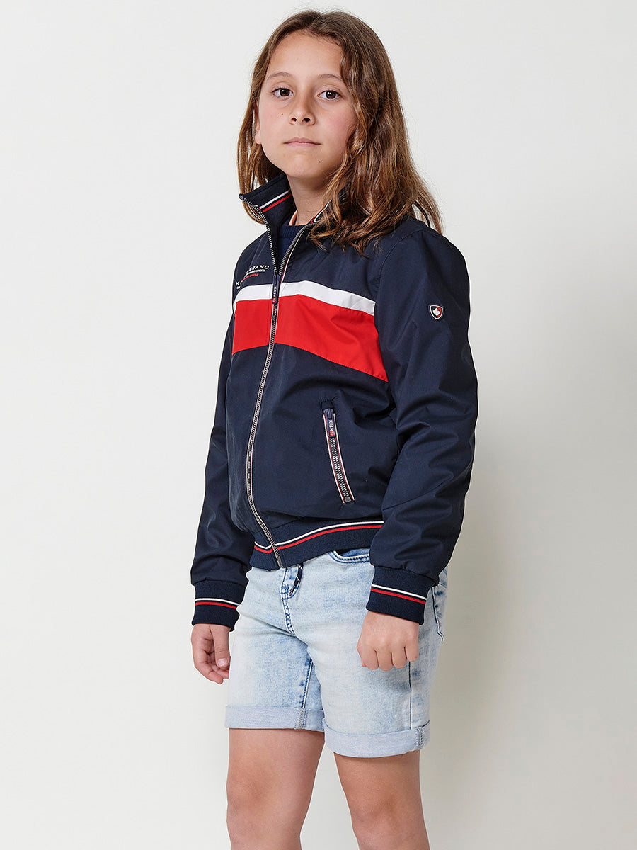 Cazadora Niño Cuello Redondo Cremallera – Koroshi Navy