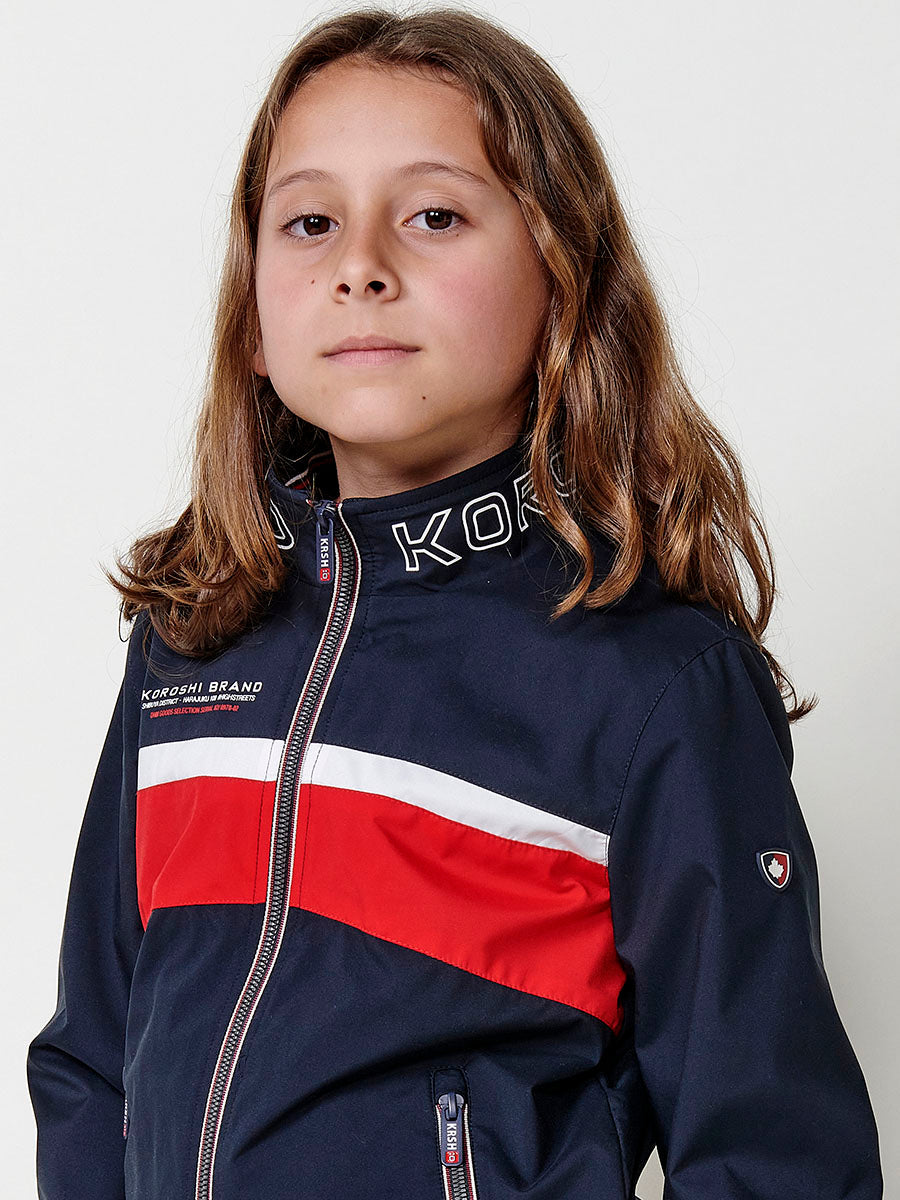 Cazadora Niño Cuello Redondo Cremallera – Koroshi Navy