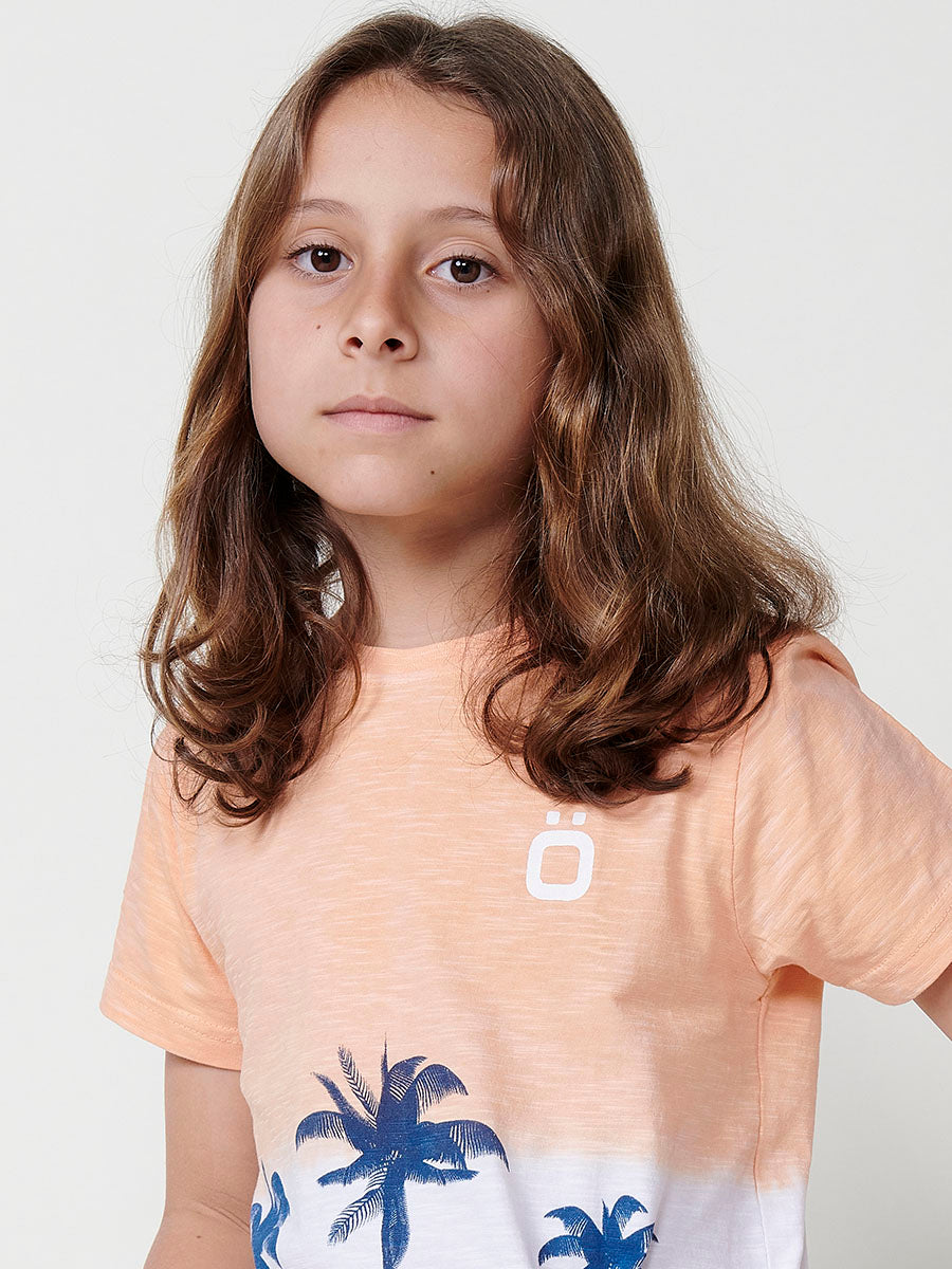 Camiseta Niño Manga Corta Dip Dye Palmeras – Koroshi Multicolor