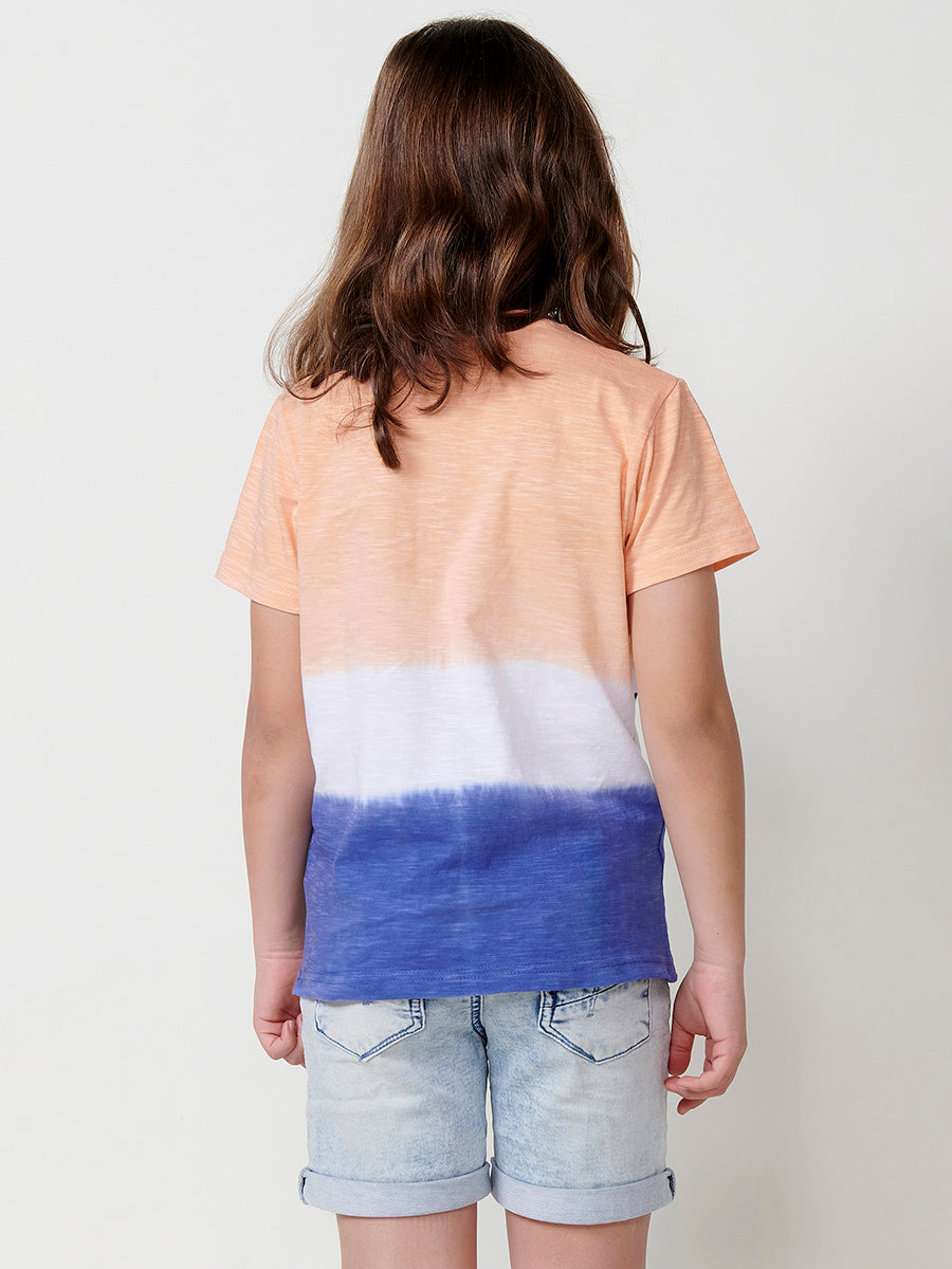 Camiseta Niño Manga Corta Dip Dye Palmeras – Koroshi Multicolor