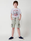 Pantalón Corto Cargo Niño Punto Algodón Cremallera – Koroshi Kaki