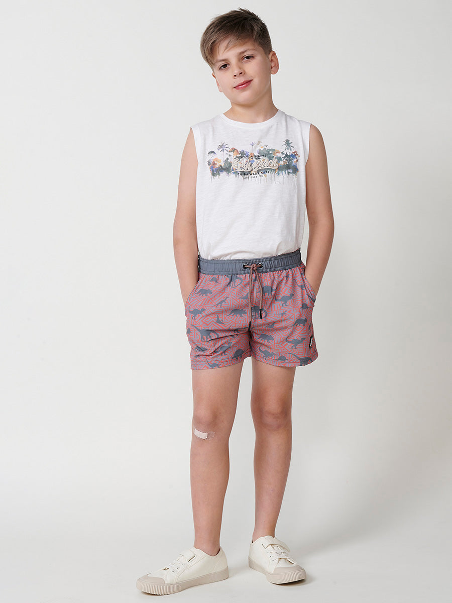 Bañador Niño Tipo Short Dinosaurios – Koroshi Kaki
