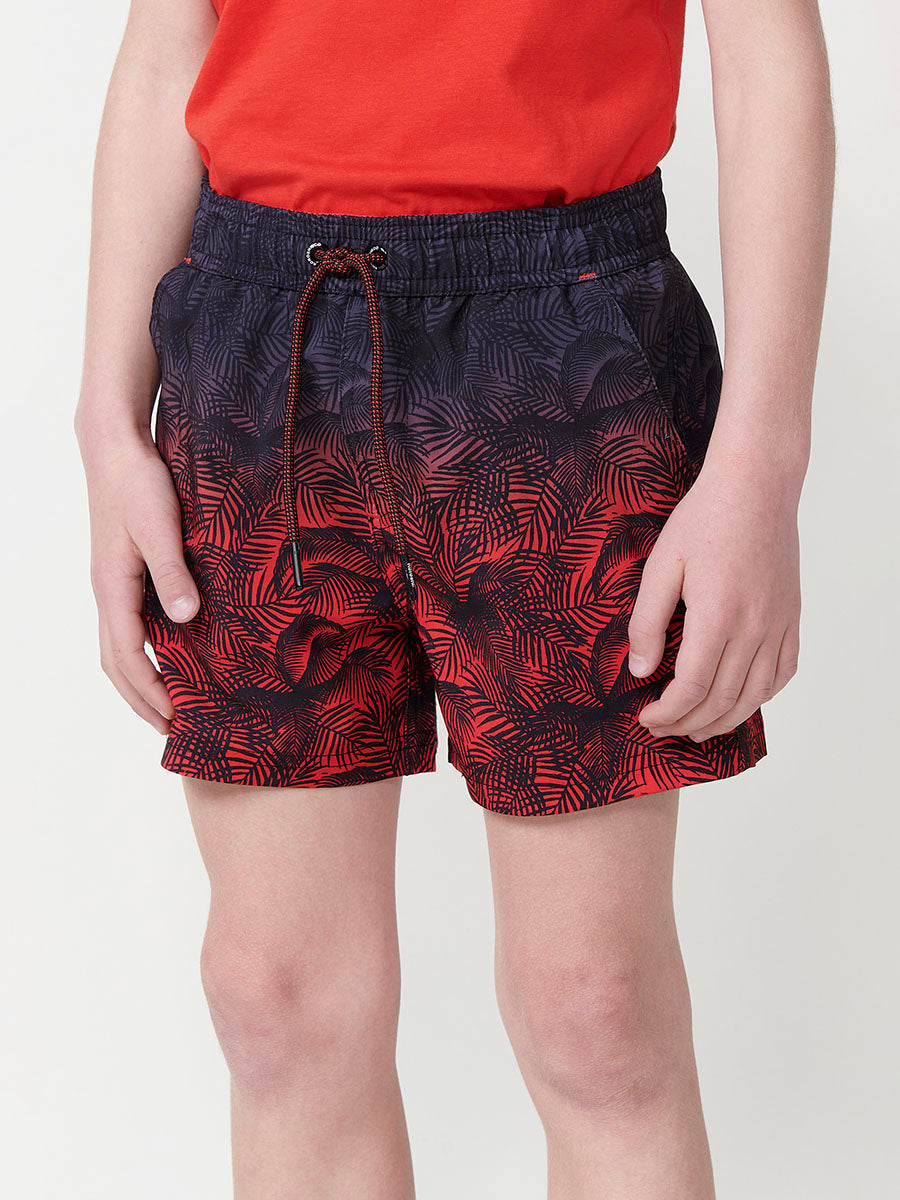 Bañador Niño Tipo Short Dip Dye Palmeras – Koroshi Rojo