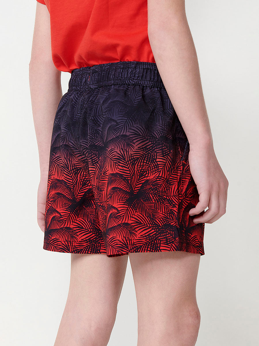 Bañador Niño Tipo Short Dip Dye Palmeras – Koroshi Rojo